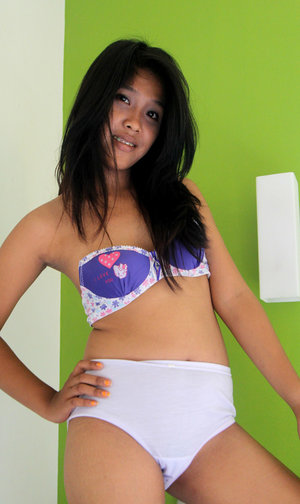 18 year old cutie Stella May gets undressed before riding on top POV style